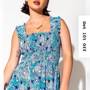 Dressed in LALA Rule Breaker Smocked Dress in Wonder Girl